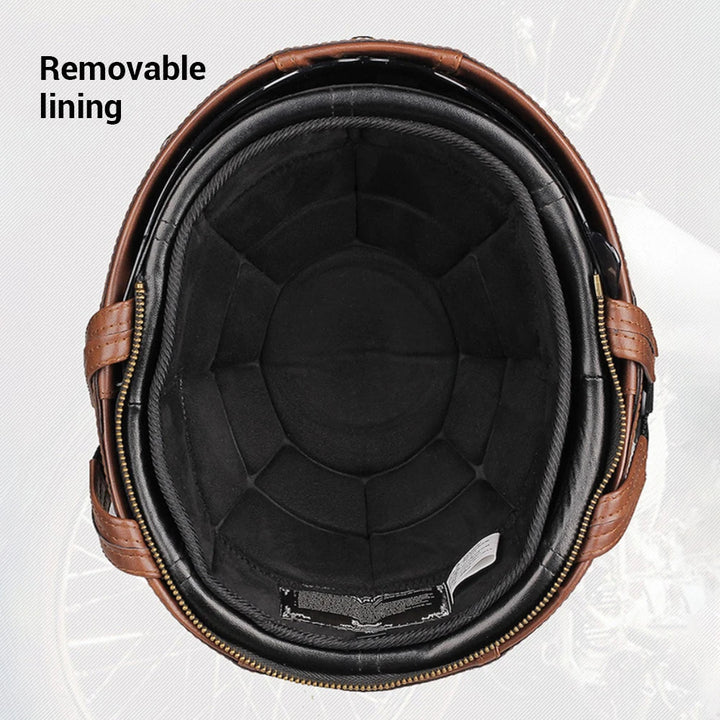 Retro Motorhelm Heren en Dames met DOT-certificering, Lichtgewicht en Veilig 4