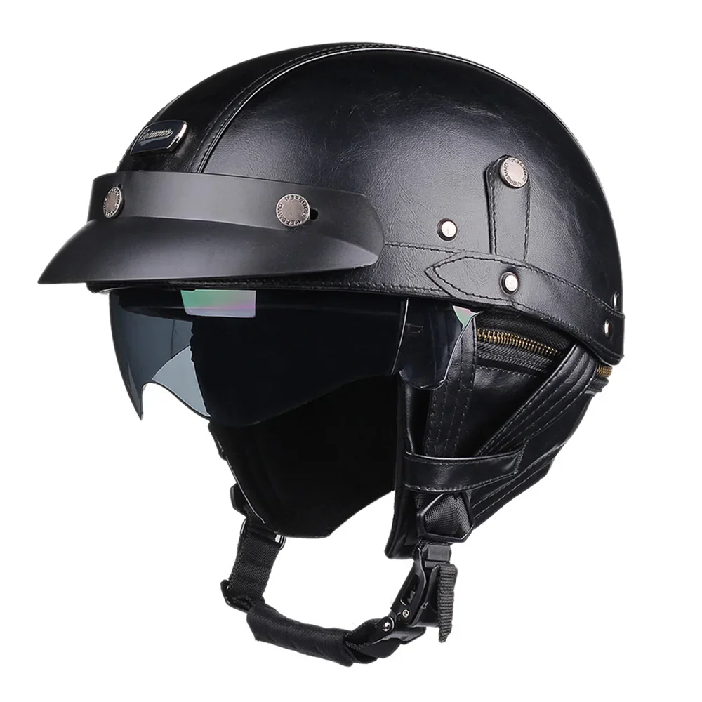 Retro Motorhelm Heren en Dames met DOT-certificering, Lichtgewicht en Veilig 6