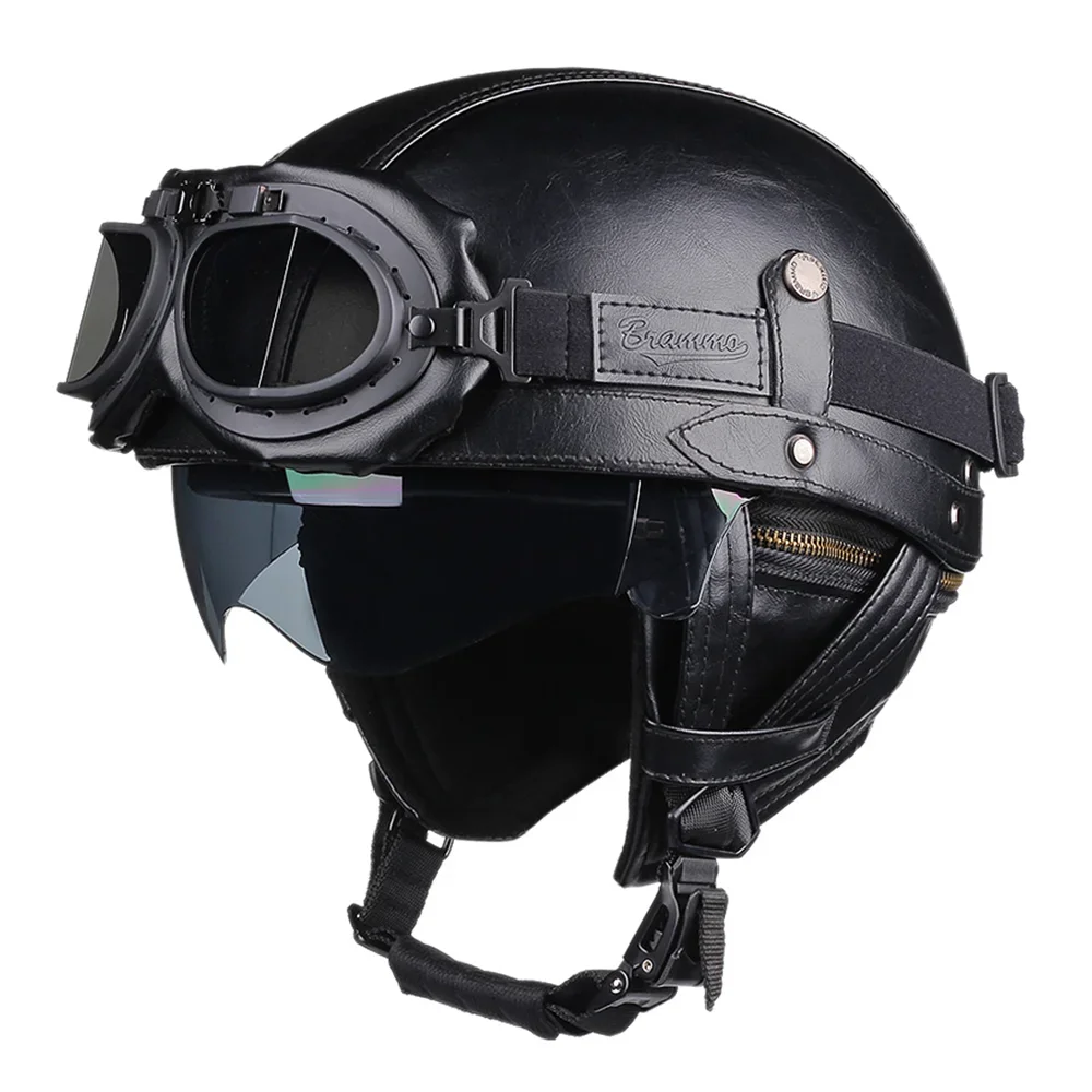 Retro Motorhelm Heren en Dames met DOT-certificering, Lichtgewicht en Veilig 7