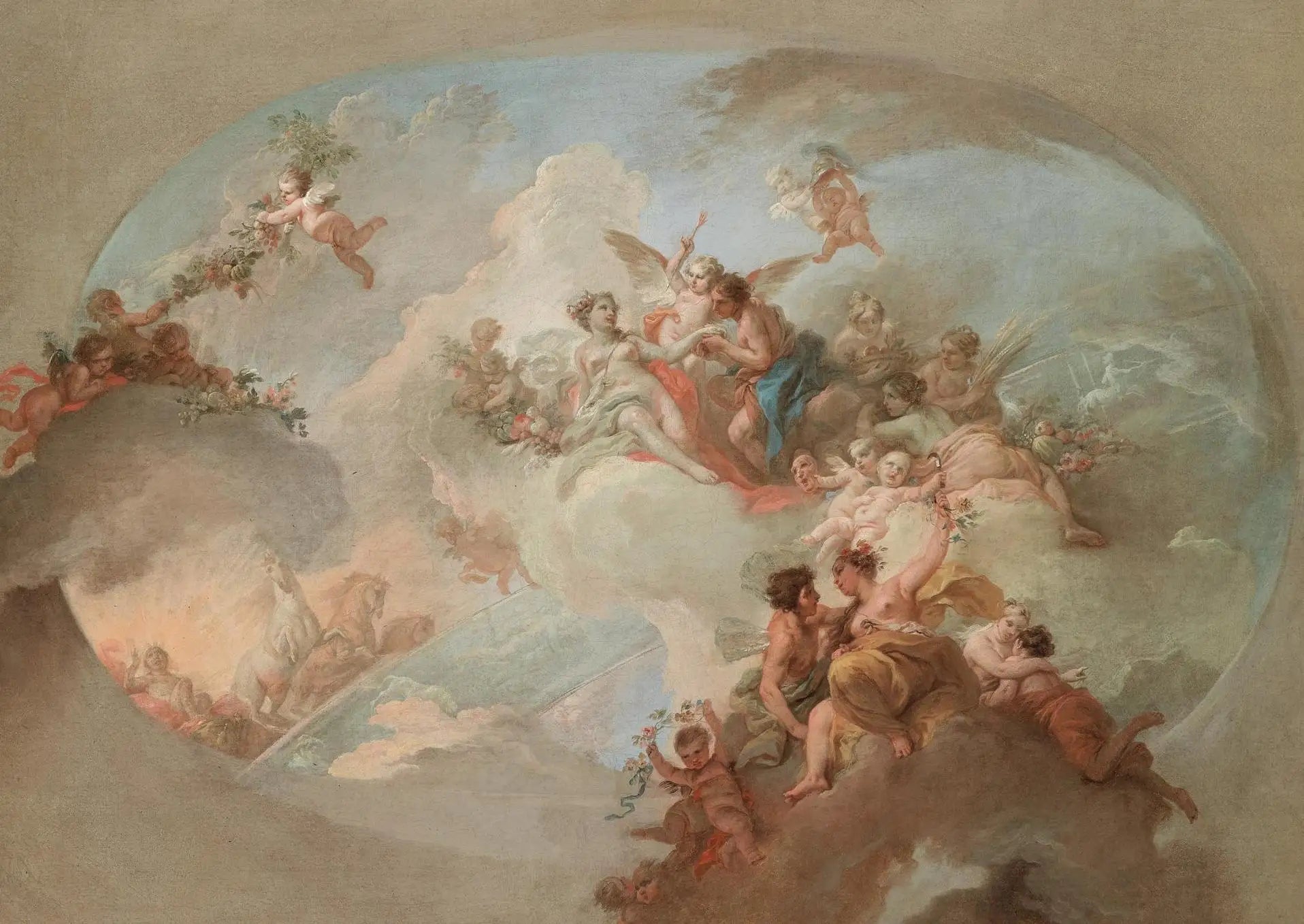 Retro Renaissance Canvas Poster met Griekse Mythologie - Olieverf Wanddecoratie voor Thuis 11