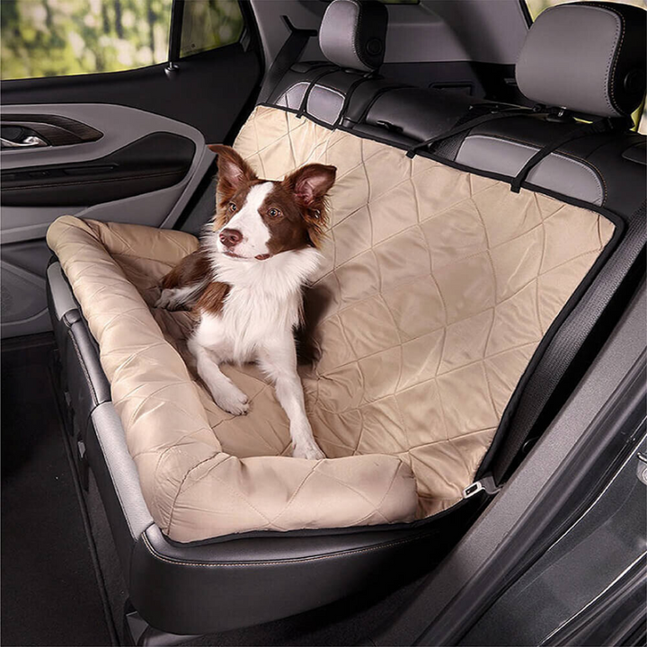 Auto hondenbed – Waterbestendige autostoelhoes met antislip &amp; veiligheidsriem