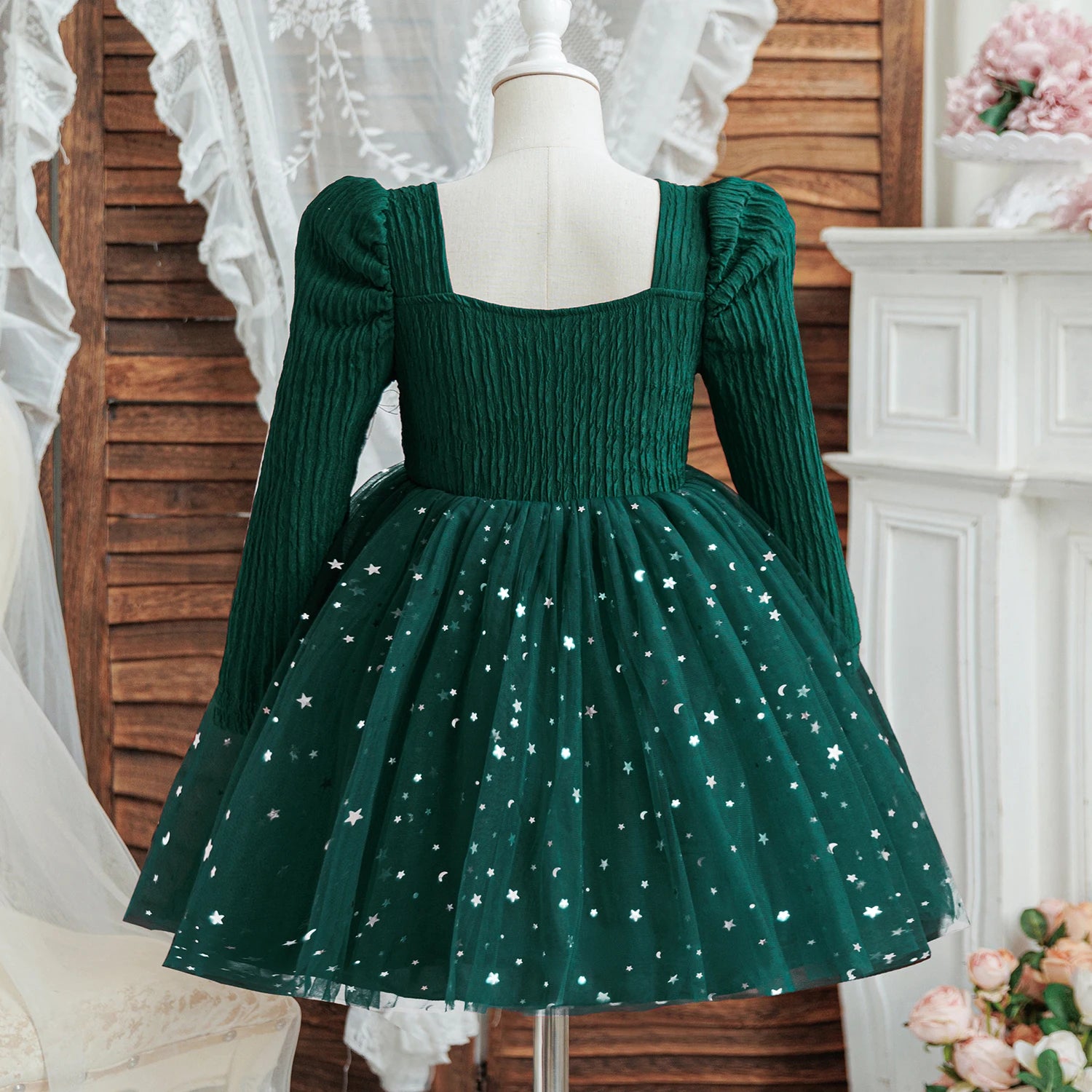 Rode Glitterjurk voor Meisjes met Pailletten - Feestelijke Baljurk 2-10 Jaar 5