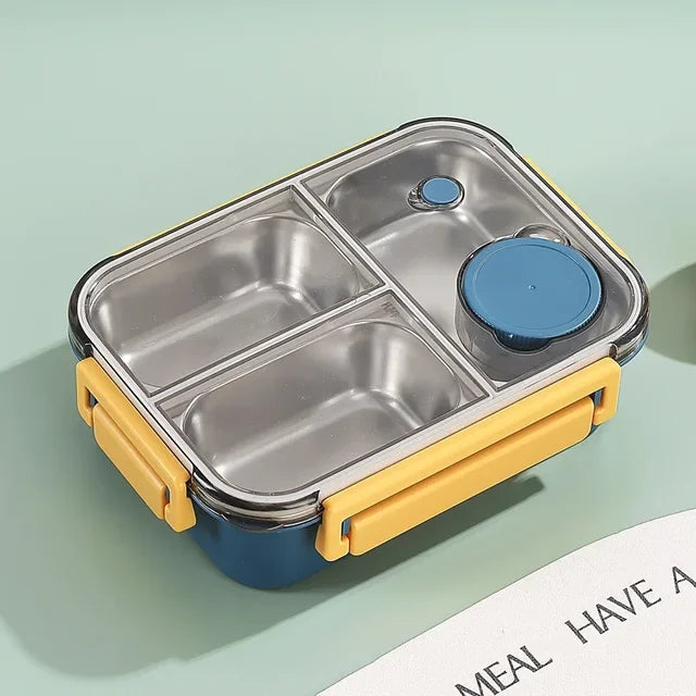 Roestvrijstalen Geïsoleerde Lunchbox Met Compartimenten En Lekvrije Deksel Voor Warme En Koude Maaltijden Onderweg | Sansoti 1