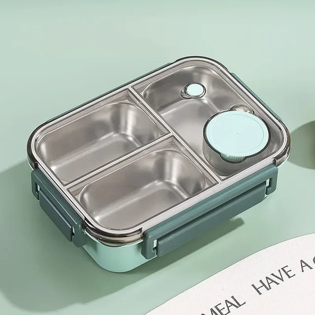 Roestvrijstalen Geïsoleerde Lunchbox Met Compartimenten En Lekvrije Deksel Voor Warme En Koude Maaltijden Onderweg | Sansoti 2