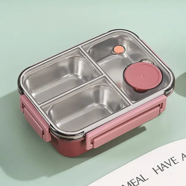 Roestvrijstalen Geïsoleerde Lunchbox Met Compartimenten En Lekvrije Deksel Voor Warme En Koude Maaltijden Onderweg | Sansoti 3