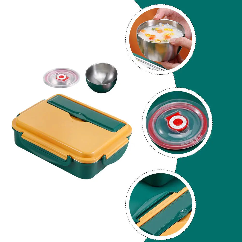 Roestvrijstalen lunchbox – 1,5 liter bentobox met meerdere compartimenten 0