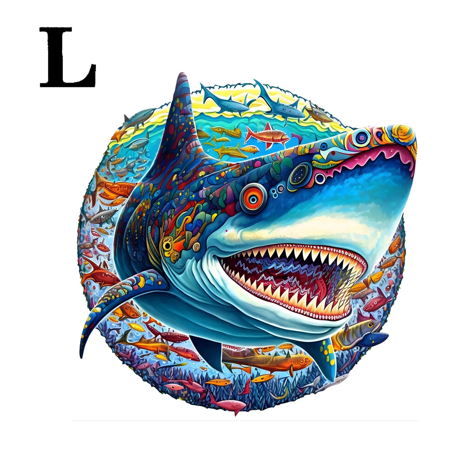 Ronde Houten Puzzel met Pauwpatroon voor Volwassenen en Kinderen - Puzzel Hout Dierenvormen 9