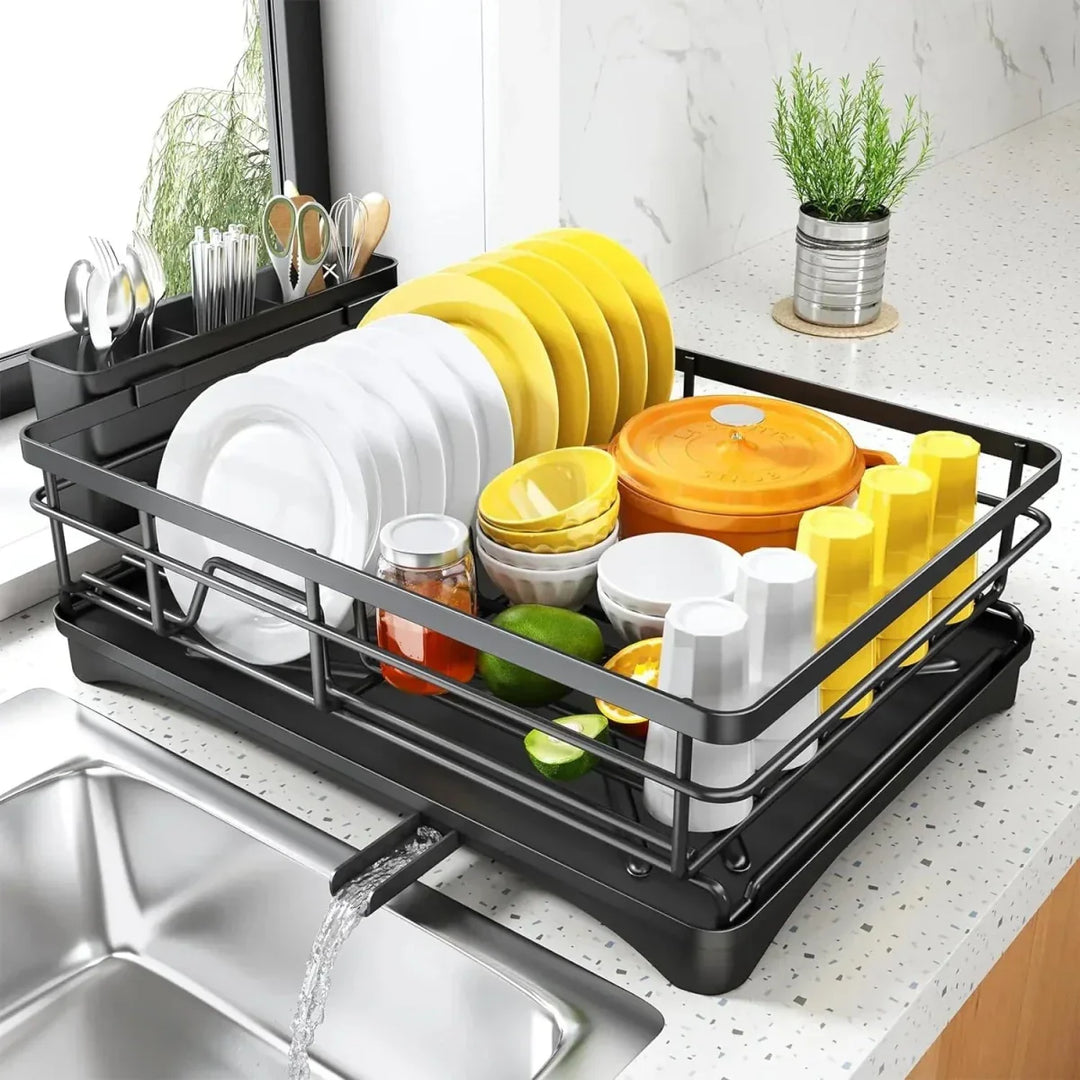 DRAINFLOW – Large Dish Drainer with Drip Tray Bolendo