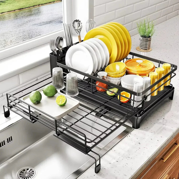 DRAINFLOW – Large Dish Drainer with Drip Tray Bolendo