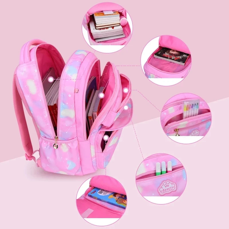 Roze Rugzak voor Meisjes, Waterdicht, Ideaal als Schooltas voor Tieners 3