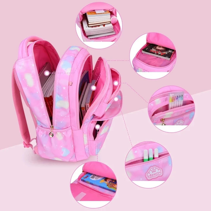 Roze Rugzak voor Meisjes, Waterdicht, Ideaal als Schooltas voor Tieners 3