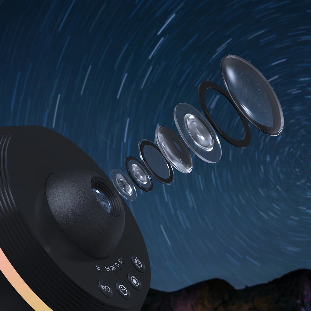 Stellora – Proyector espacial con cielo estrellado y visuales relajantes