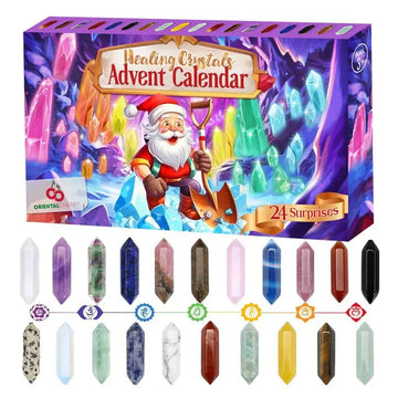 CrystalJoy – Calendario dell'Avvento 2025 con 24 Cristalli e Pietre Preziose – Natale