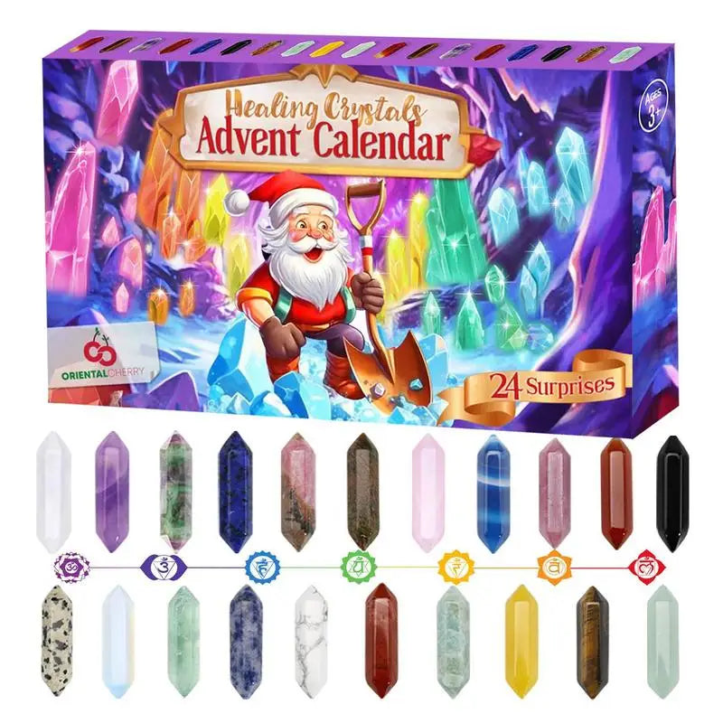 CrystalJoy – Calendario dell'Avvento 2025 con 24 Cristalli e Pietre Preziose – Natale