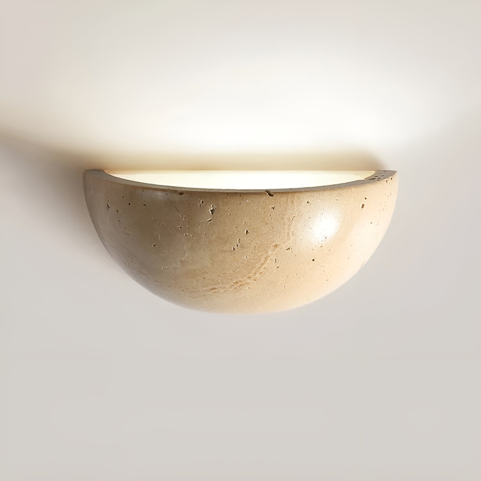 KuraLight – Lampada da parete LED semirotonda – Design minimalista Wabi-Sabi