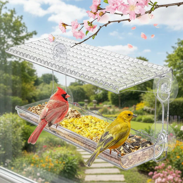 SKYVIEWFEED – Transparent Window Feeder Station for Wild Birds Vestragear