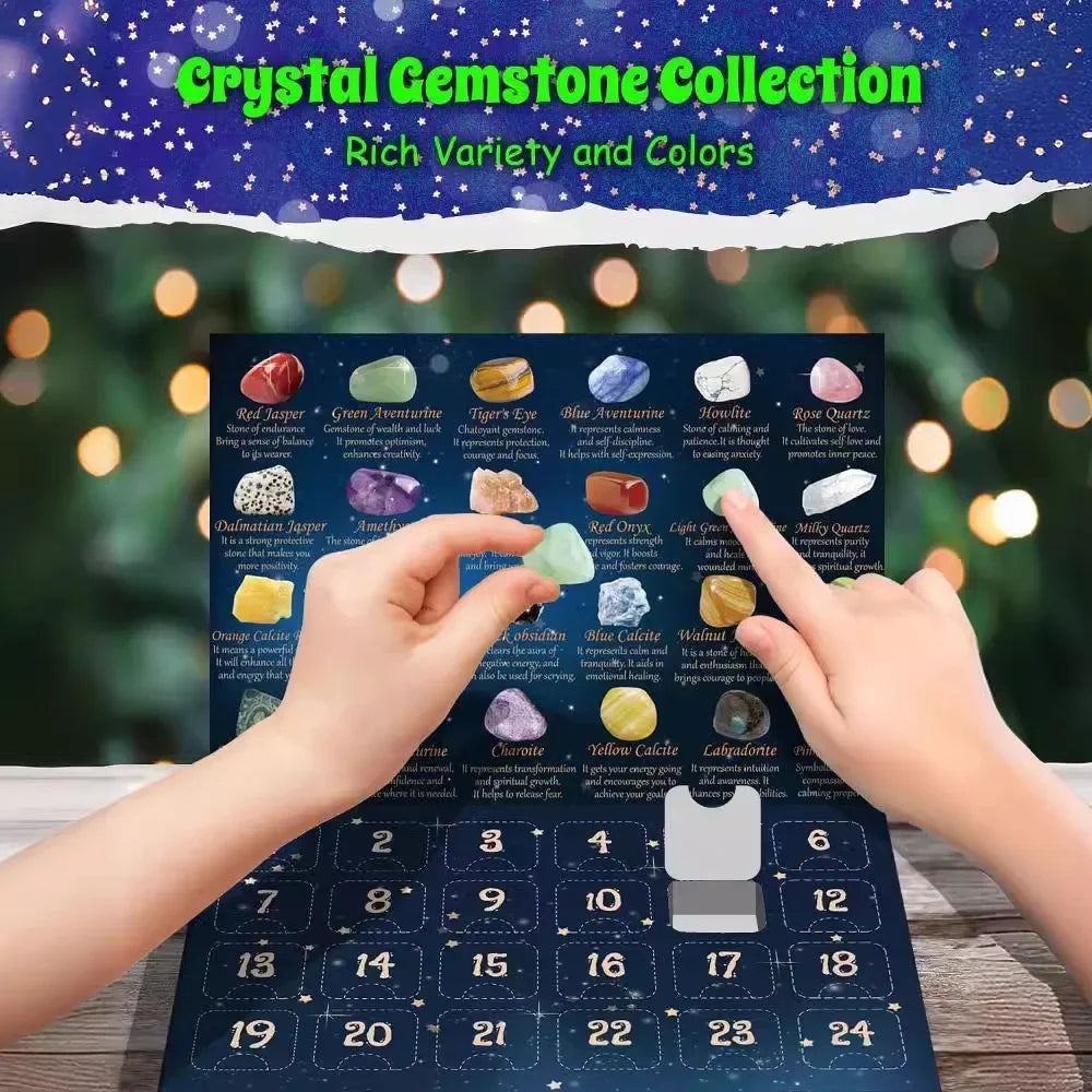GemSpark – Calendario dell'Avvento con 24 pietre preziose – Per bambini e collezionisti