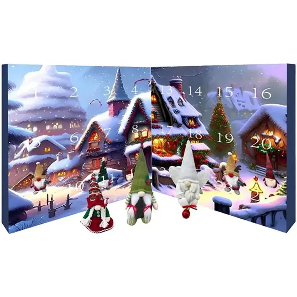 WinterWichtel – calendario dell'avvento di stoffa con gnomo di Natale – 24 caselle