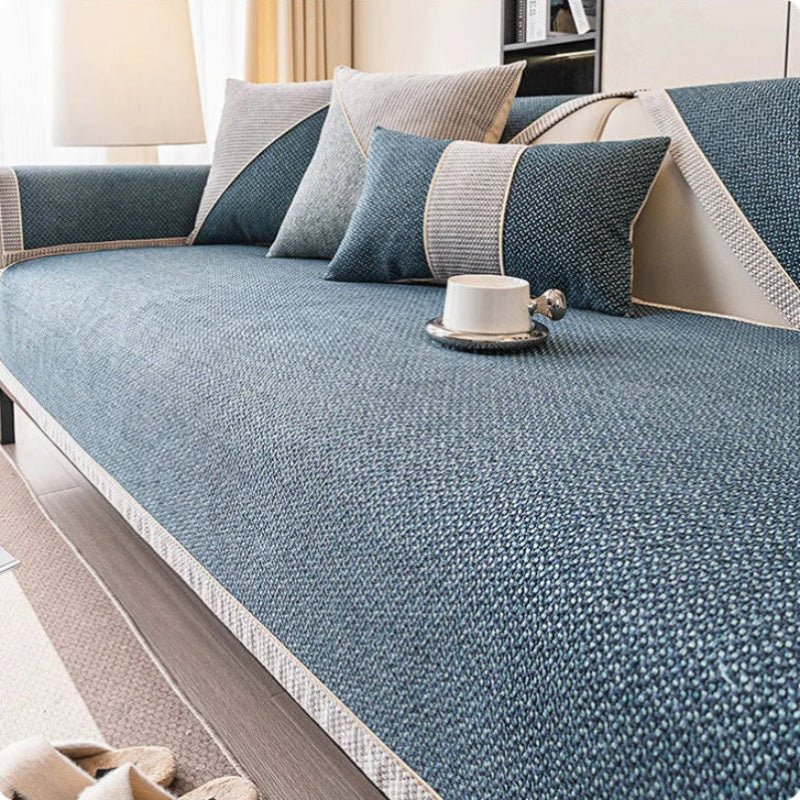 Bankhoes – Ademend katoen-linnen, antislip onderzijde & modulaire pasvorm