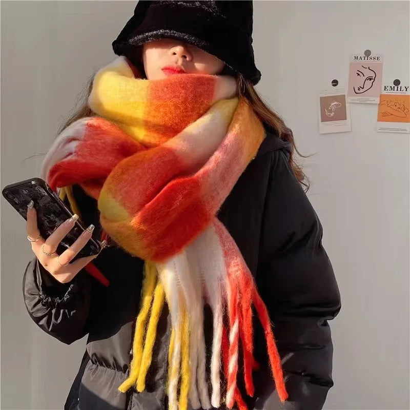 Veloria – bufanda de cachemira suave y cálida – accesorio de invierno colorido
