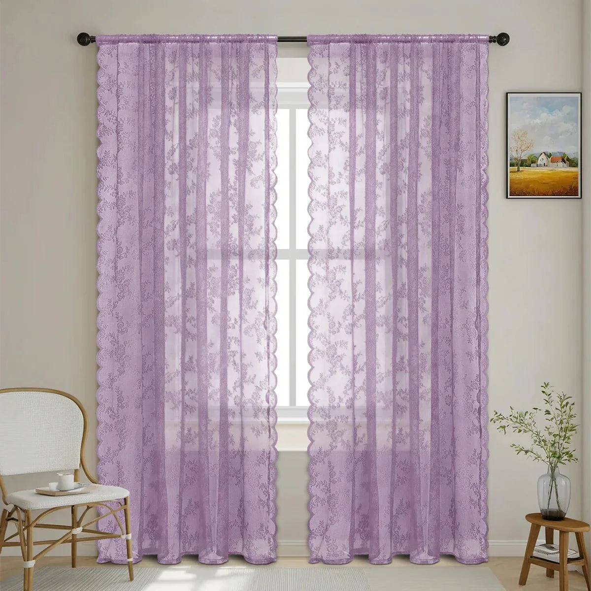 ROSALACE – Romantic Rose Lace Curtain Vestragear
