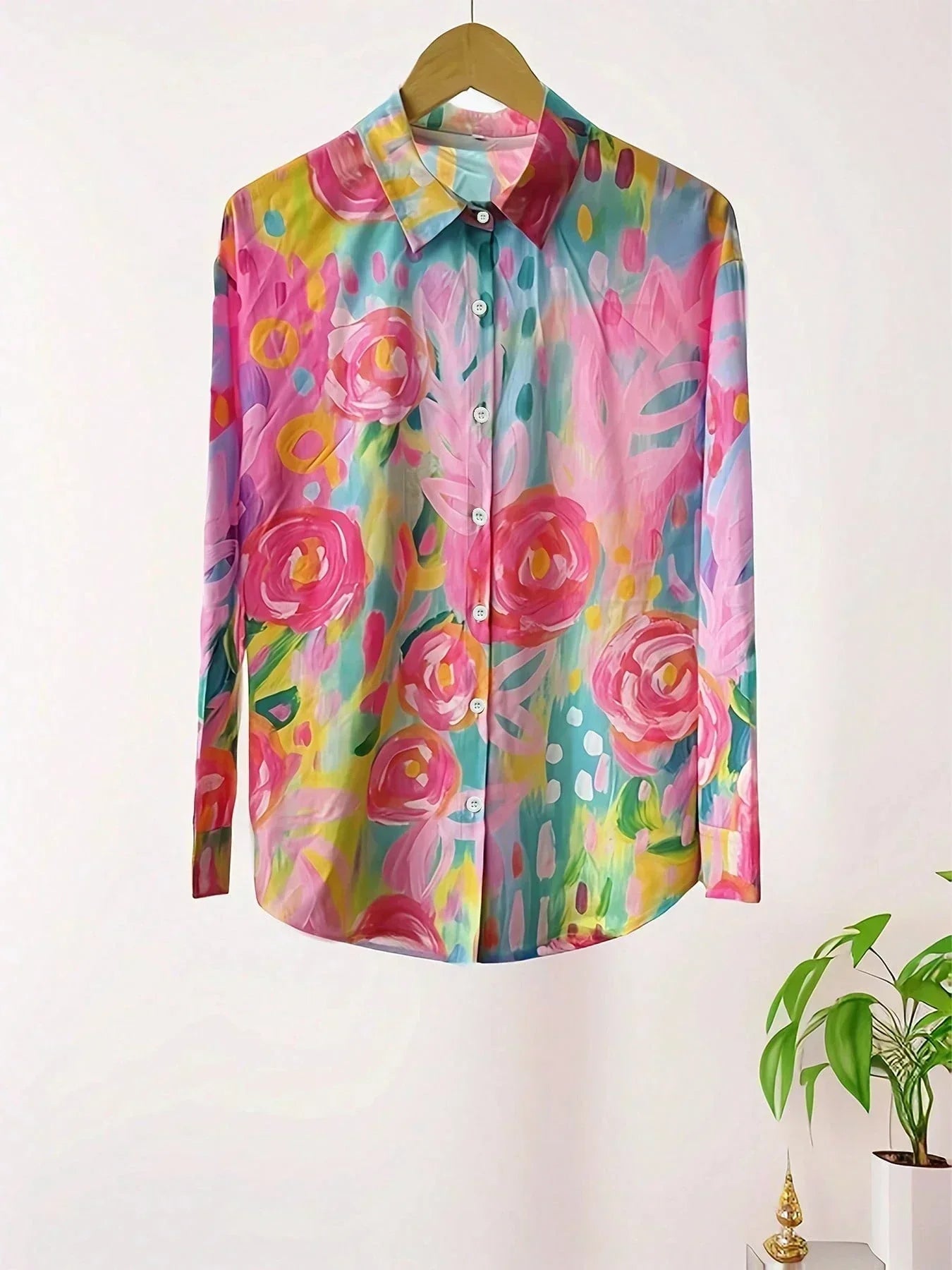 Damesblouse met kleurrijke print – Comfortabele, flatterende pasvorm