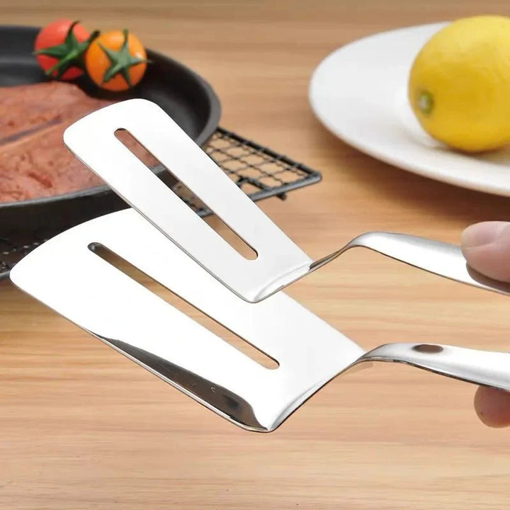 CLAMPSPAT – Stainless Steel Spatula Tongs for BBQ &amp; Kitchen Vestragear