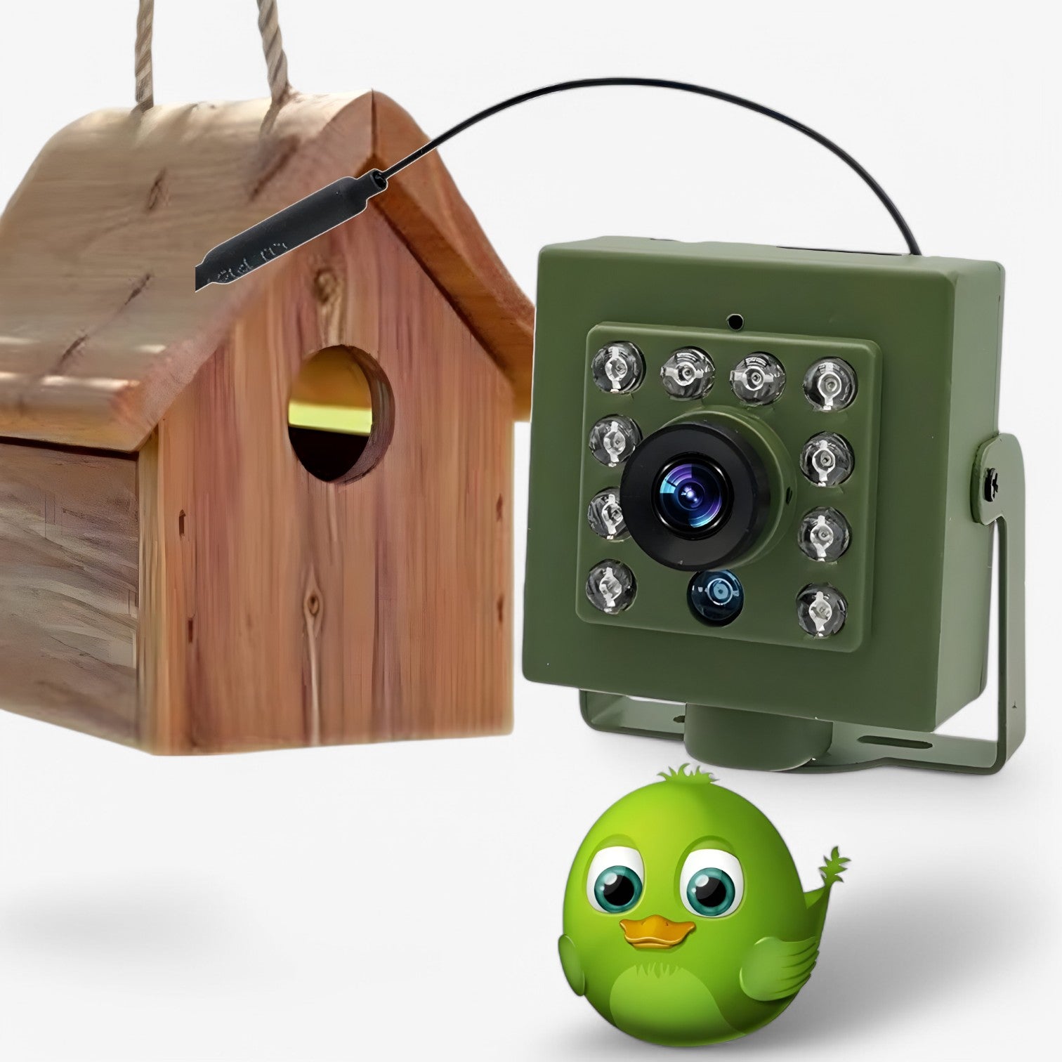 NestView Telecamera Wifi per Uccelli – Immagini Full HD Giorno & Notte