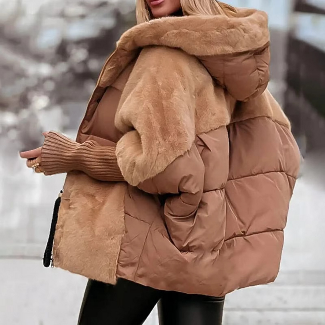Aurelia Dames Winterjas – Warm, Comfortabel &amp; Tijdloos Effen Ontwerp