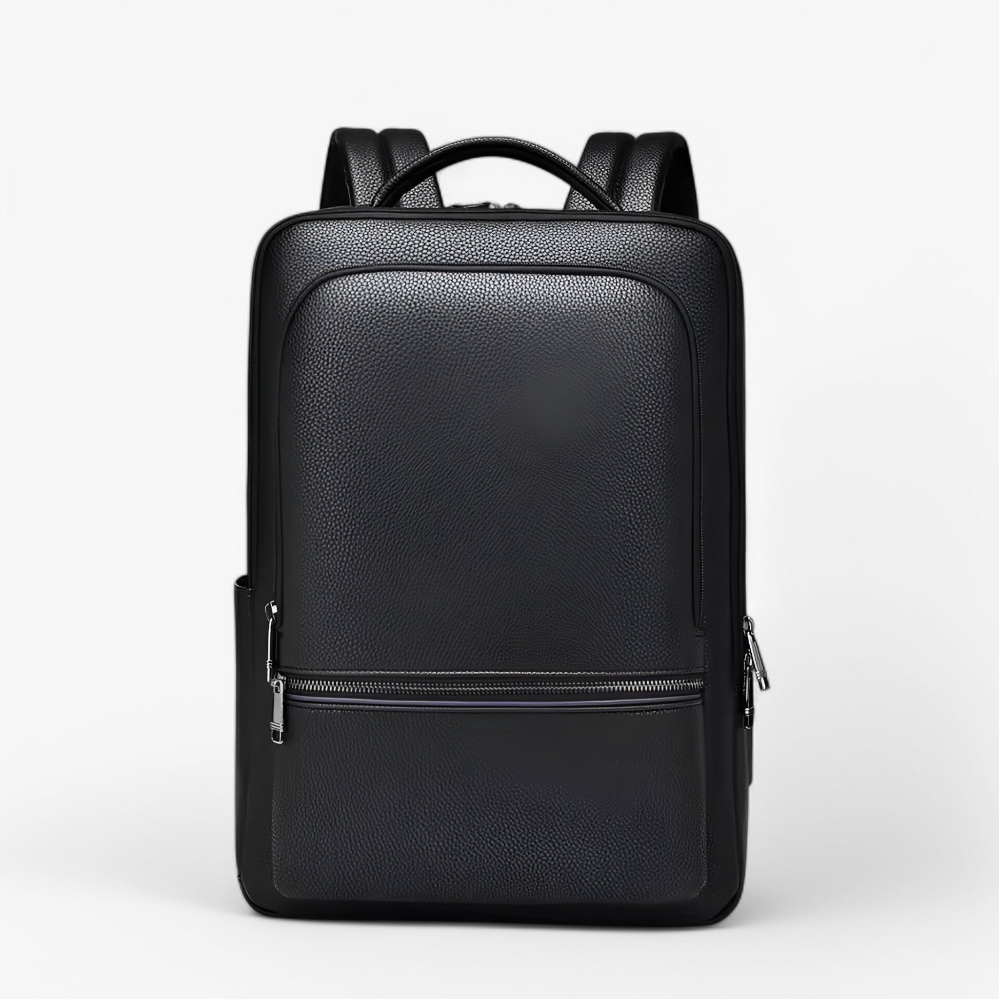 Mochila de cuero con USB y compartimento para portátil – Elegante y funcional para hombres