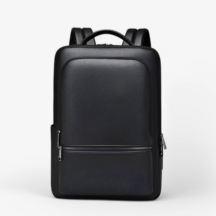 Leren Rugzak met USB &amp; Laptopvak – Elegant en Functioneel voor Heren