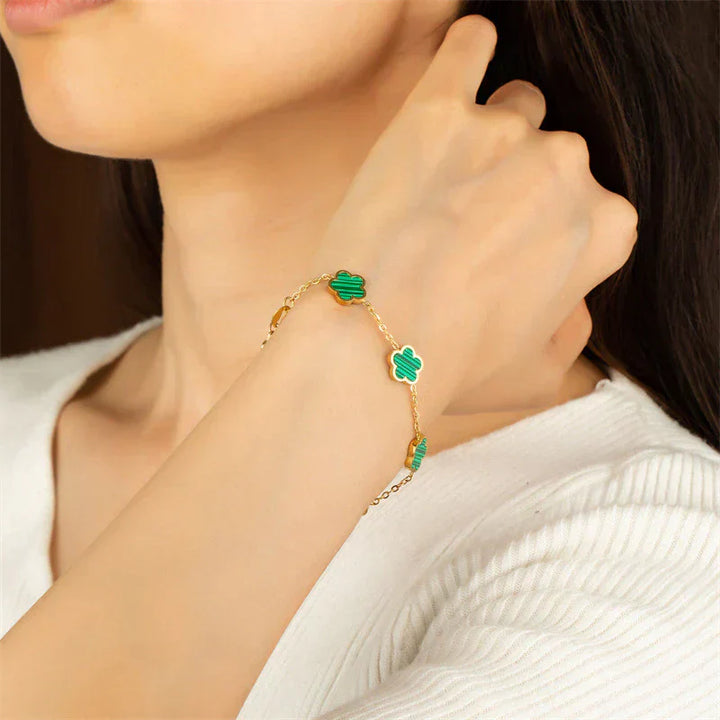 Valentina Klaver Armband – Verstelbare Roestvrijstalen Armband met Gelukssymbool