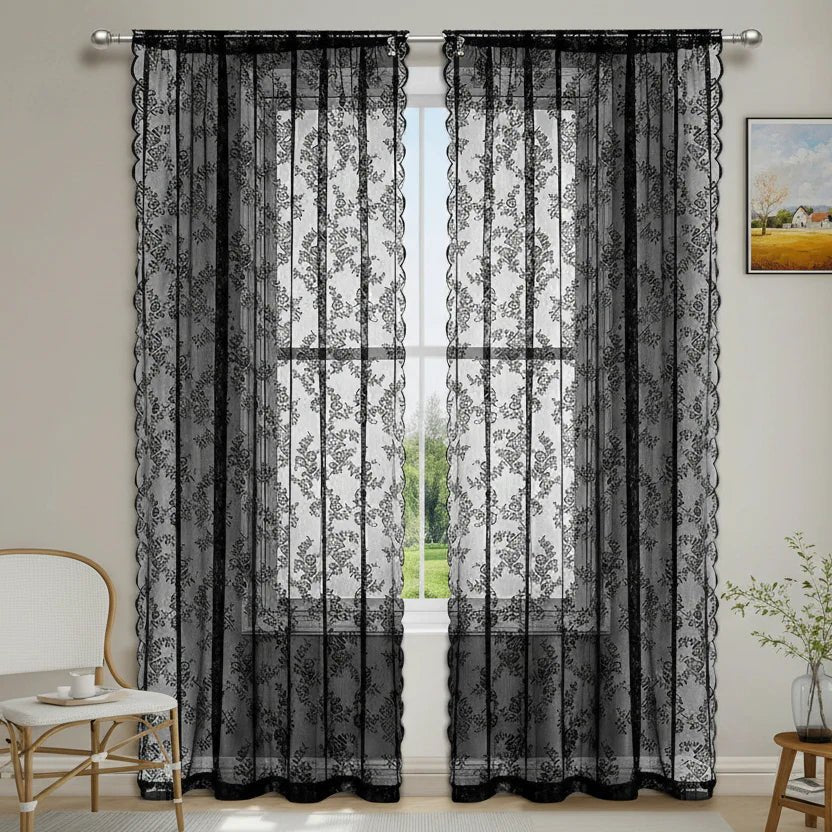 ROSALACE – Romantic Rose Lace Curtain Vestragear