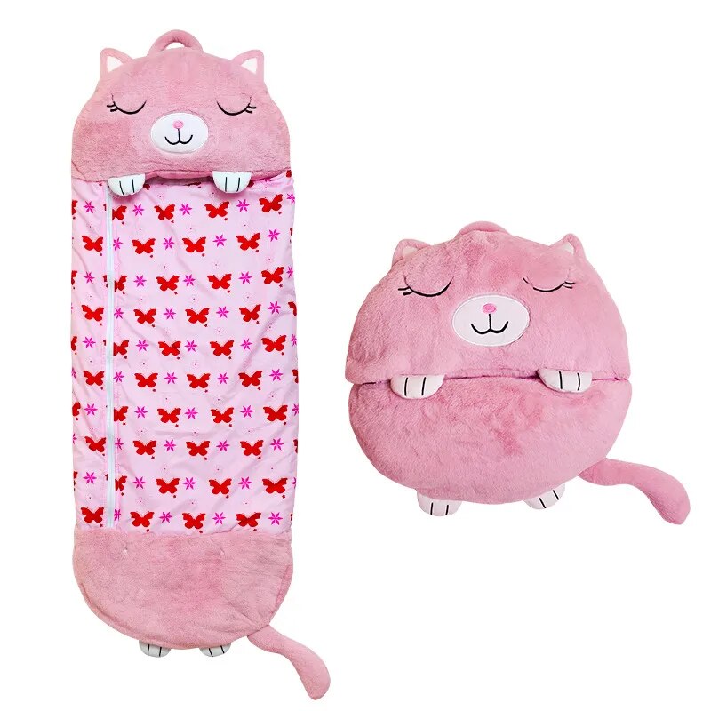 SnuggleBuddy sac de couchage 2-en-1 et peluche pour enfants 3–8 ans