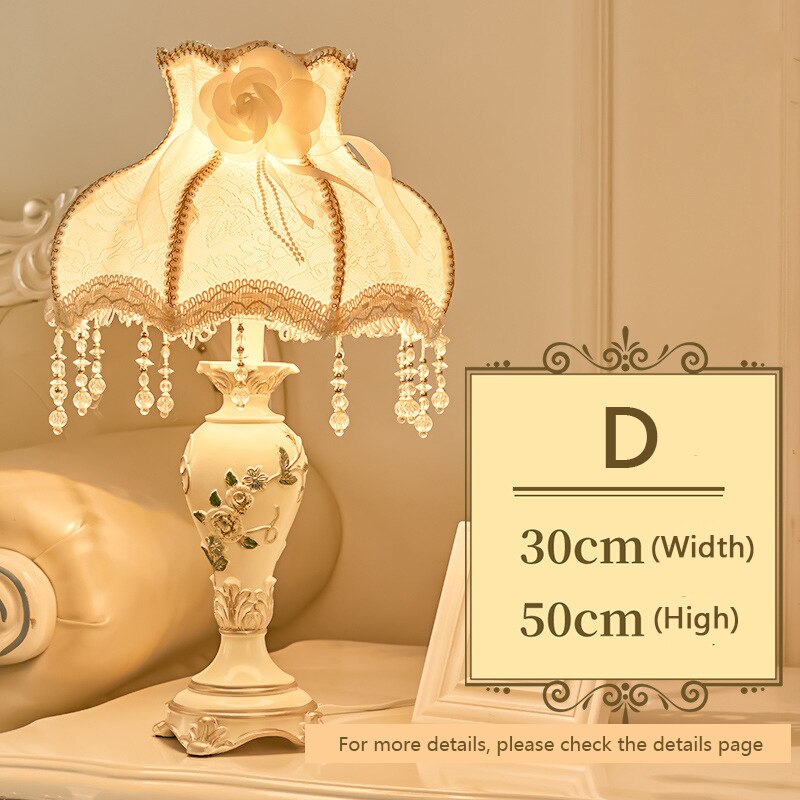 Lámpara de mesa Florenza – Estilo Tiffany clásico con pantalla de tela y control remoto