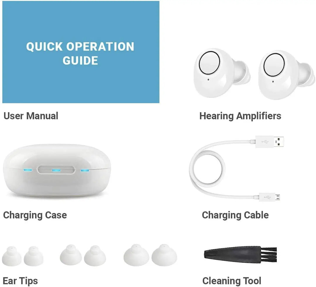 Hearivo – aparelho auditivo Bluetooth com controlo por app – discreto e confortável