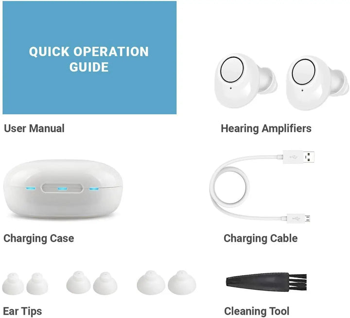 Hearivo – aparelho auditivo Bluetooth com controlo por app – discreto e confortável