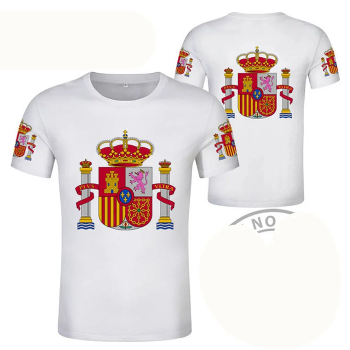 Spain Football Jersey 3D Proud of Spanish Emblem Graphic T Shirt for Men Clothing Espana Soccer Club T-shirt Man Gym Sports Tops VestraGear