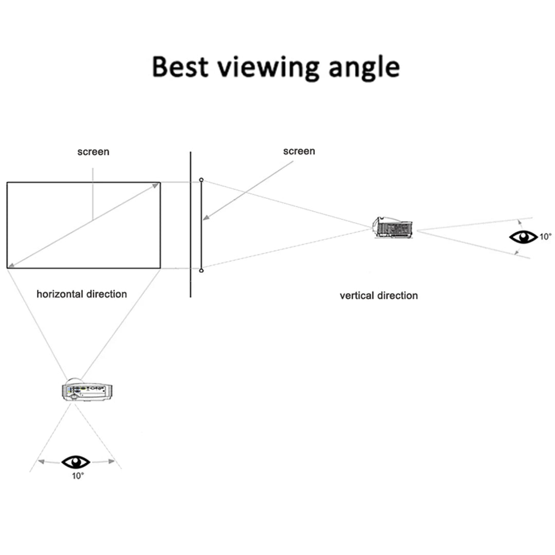 Portable Projector Screen Simple Curtain Anti-Light 60/70/80/100/120 Inches Projection Screens for Home Outdoor Office Projector VestraGear