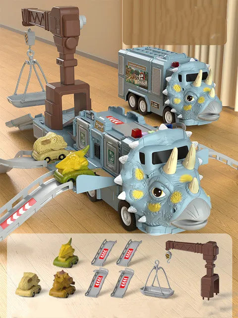 DinoRex DinoQuest Juego de Juguete – T-Rex y Triceratops con Luz y Sonido