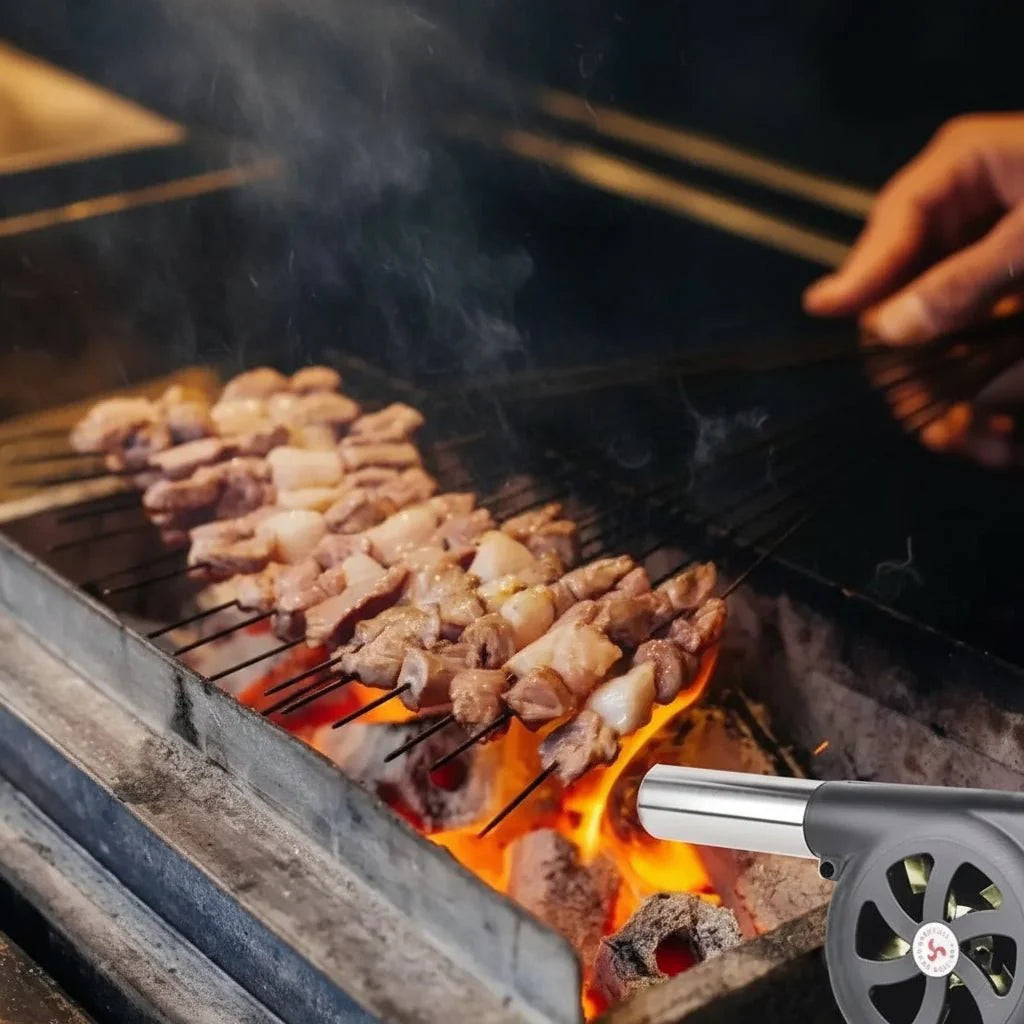 FIREBLOW – Portable BBQ Hand Blower for Charcoal Grill Vestragear