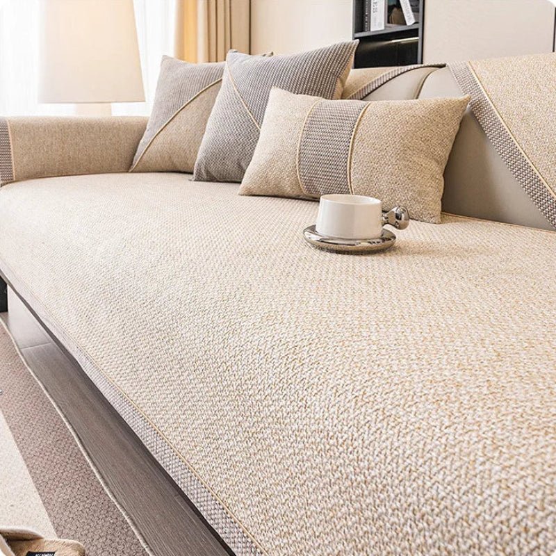 Bankhoes – Ademend katoen-linnen, antislip onderzijde & modulaire pasvorm