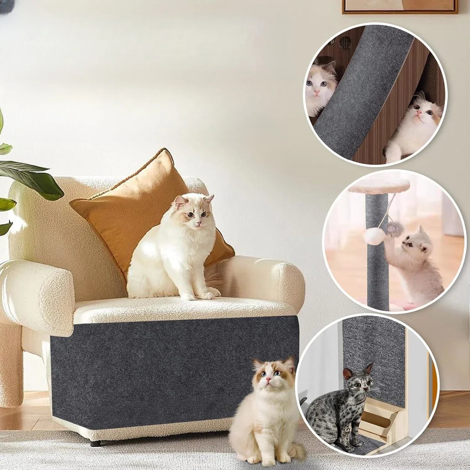 ClawShield – Protection contre les griffes pour chat Protecteur de meuble transparent et flexible