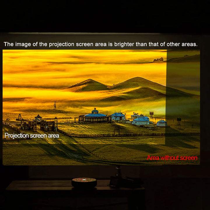 Portable Projector Screen Simple Curtain Anti-Light 60/70/80/100/120 Inches Projection Screens for Home Outdoor Office Projector VestraGear