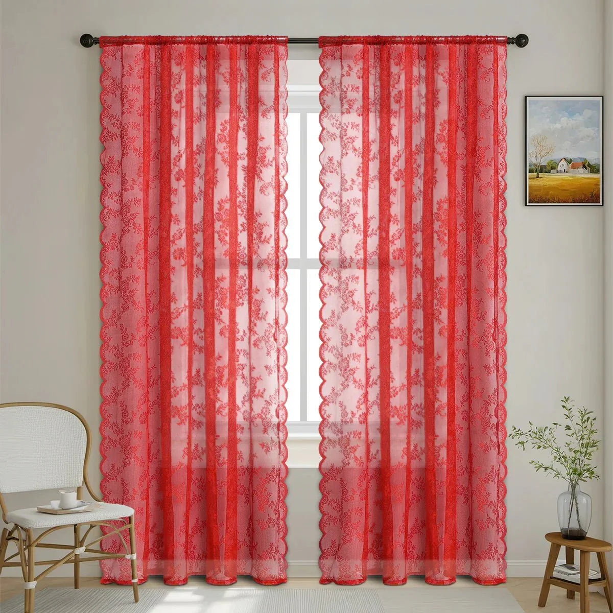 ROSALACE – Romantic Rose Lace Curtain Vestragear