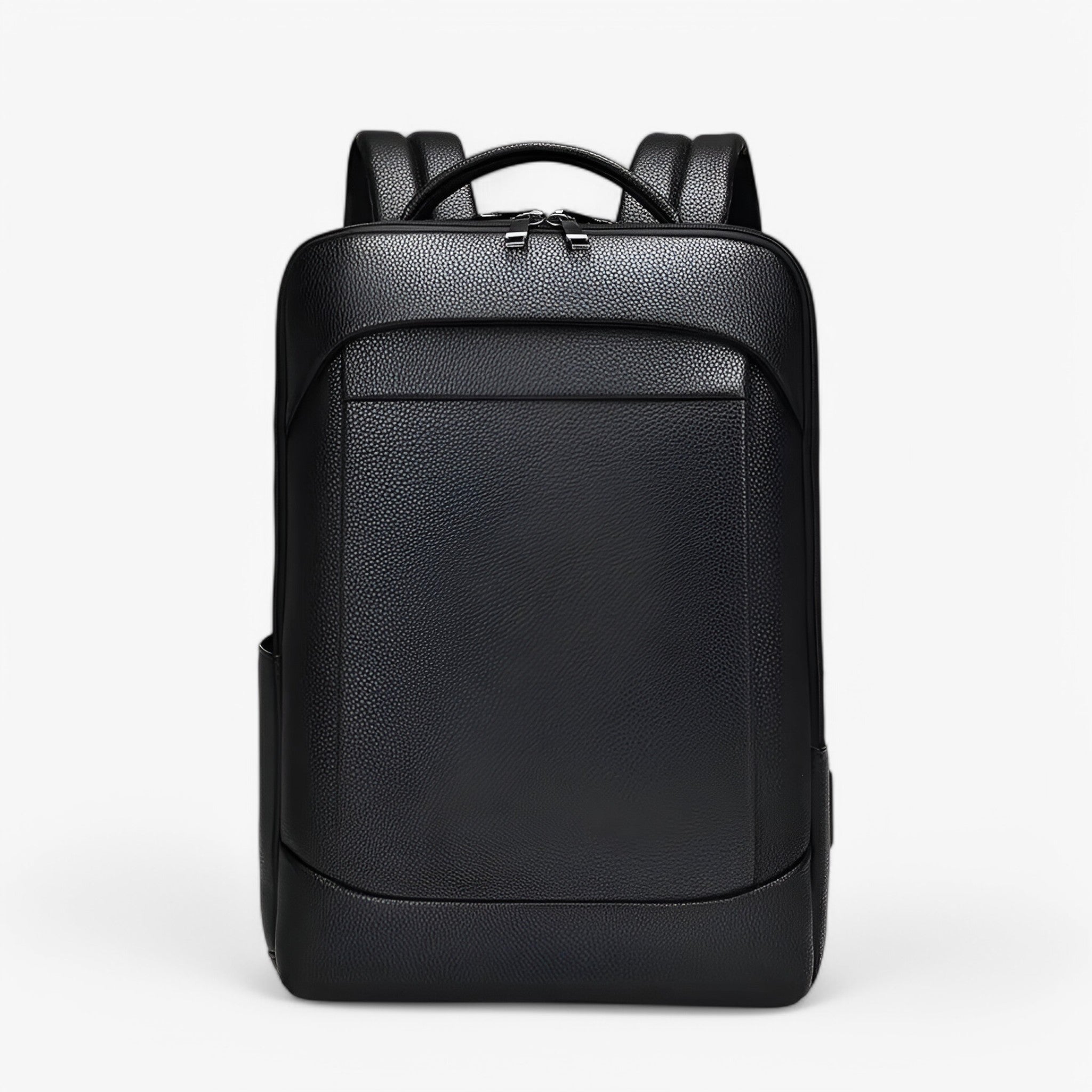 Mochila de cuero con USB y compartimento para portátil – Elegante y funcional para hombres