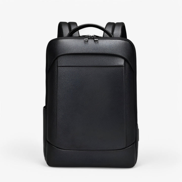 Leren Rugzak met USB &amp; Laptopvak – Elegant en Functioneel voor Heren