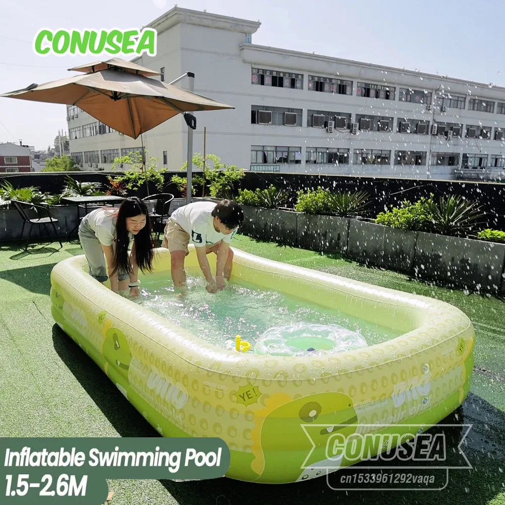 Aufblasbarer Kinderpool – Großes Gartenbecken mit Sonnendach & robustem PVC Bolendo