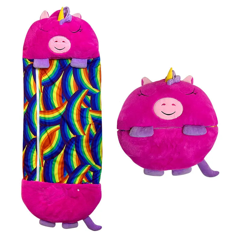 SnuggleBuddy sac de couchage 2-en-1 et peluche pour enfants 3–8 ans