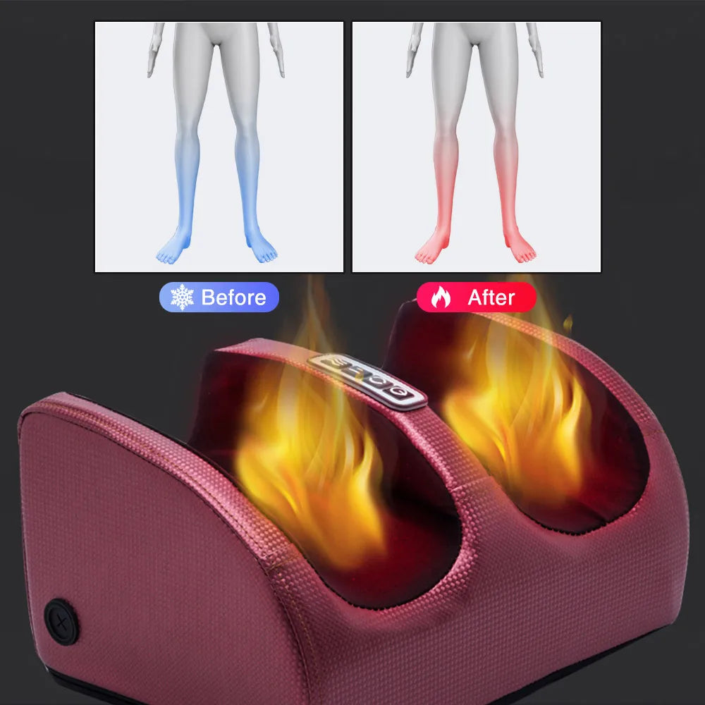 TranquilSole Aparelho de Massagem para Pés – Massagem 3D, Função de Aquecimento &amp; Temporizador Automático